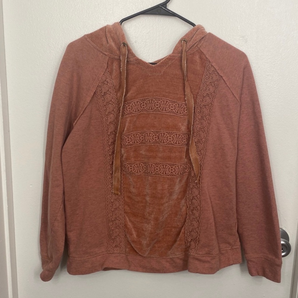 Large Burnt Orange Hooded Sweater from Maurice’s